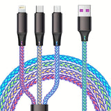 LuminaFlow™ | 3-in-1 Fast Charging RGB LED Cable