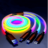 LuminaFlow™ | 3-in-1 Fast Charging RGB LED Cable