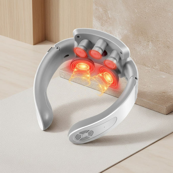 NeckEase™ appareil massage cervical, masseur cou, relaxation cervicale, accessoire bien-être, massage maison, détente musculaire