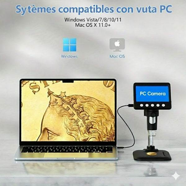 MicroView HD™ microscope numérique, microscope HD, microscope 1080p, observation numérique, microscope éducatif, outil d’apprentissage